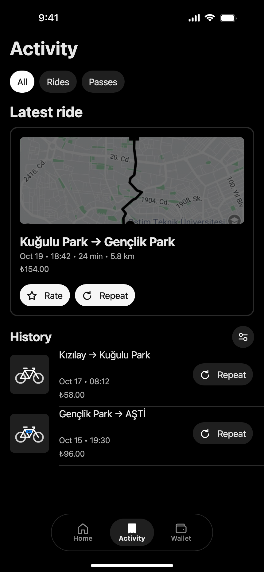 Activity (Dark) · iPhone 16 Plus