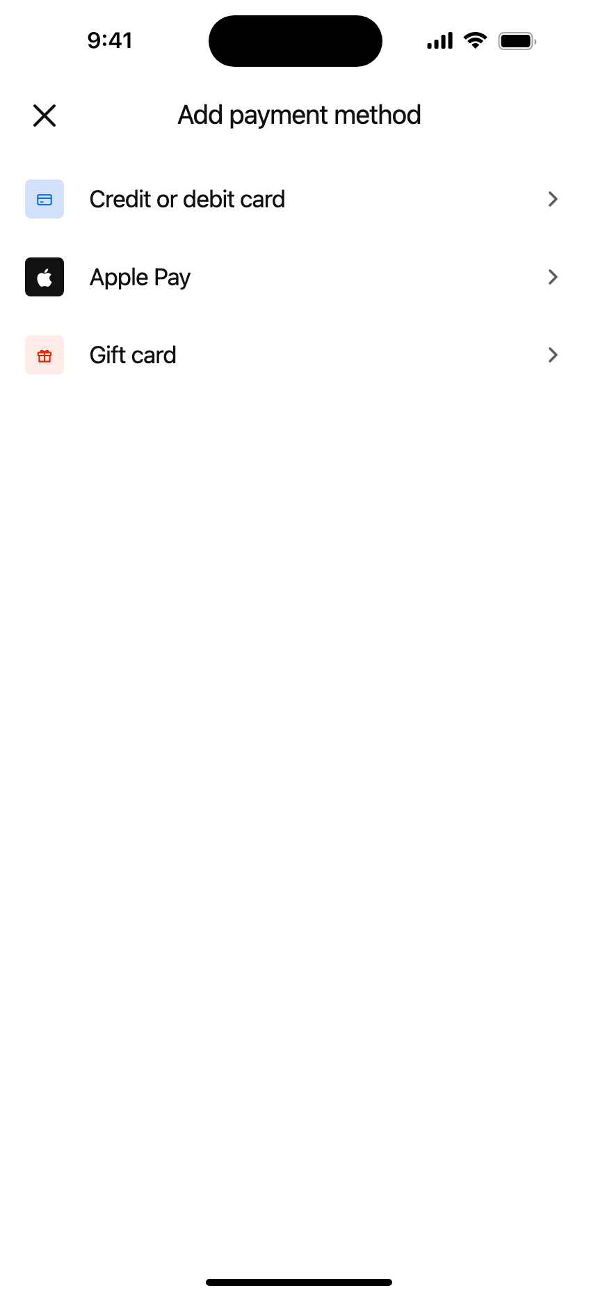 Add payment method · iPhone 16 Plus