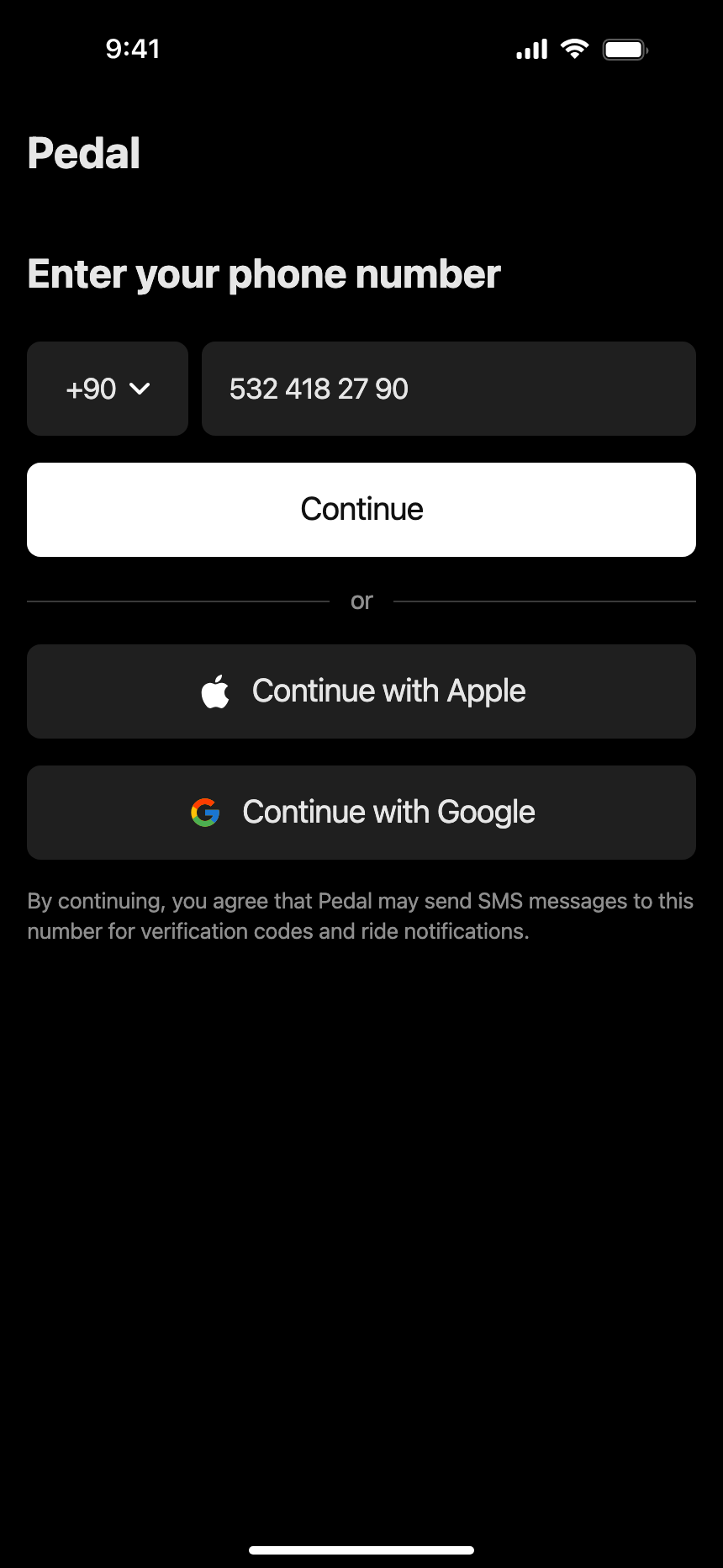 Sign in (Dark) · iPhone 16 Plus