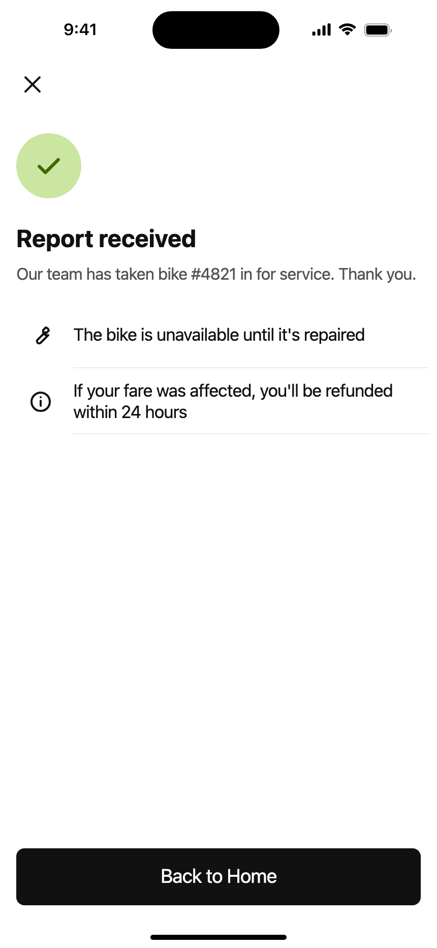 Report received · iPhone 16 Plus