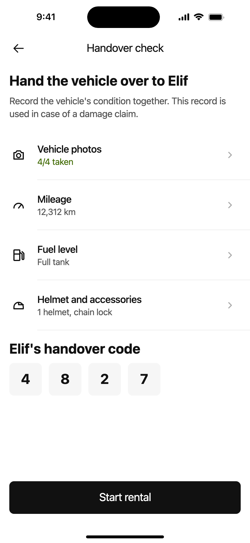 Handover check · iPhone 16 Plus