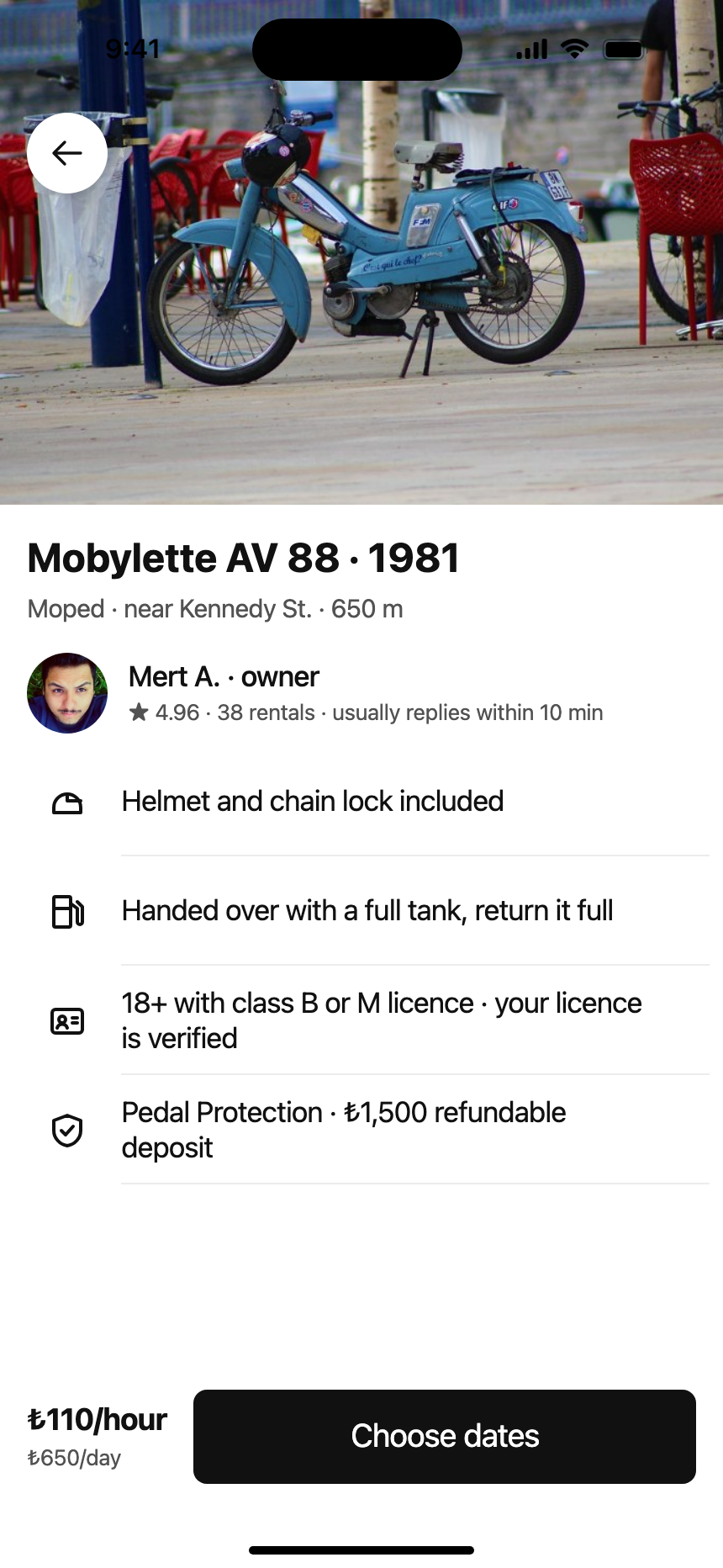 Rental vehicle · iPhone 16 Plus
