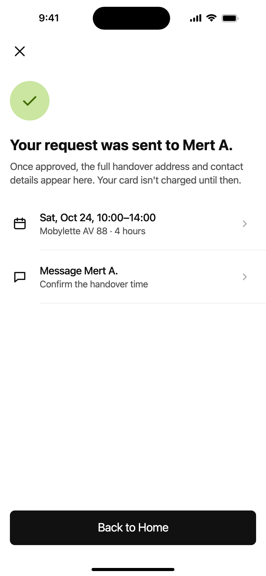 Request sent · iPhone 16 Plus