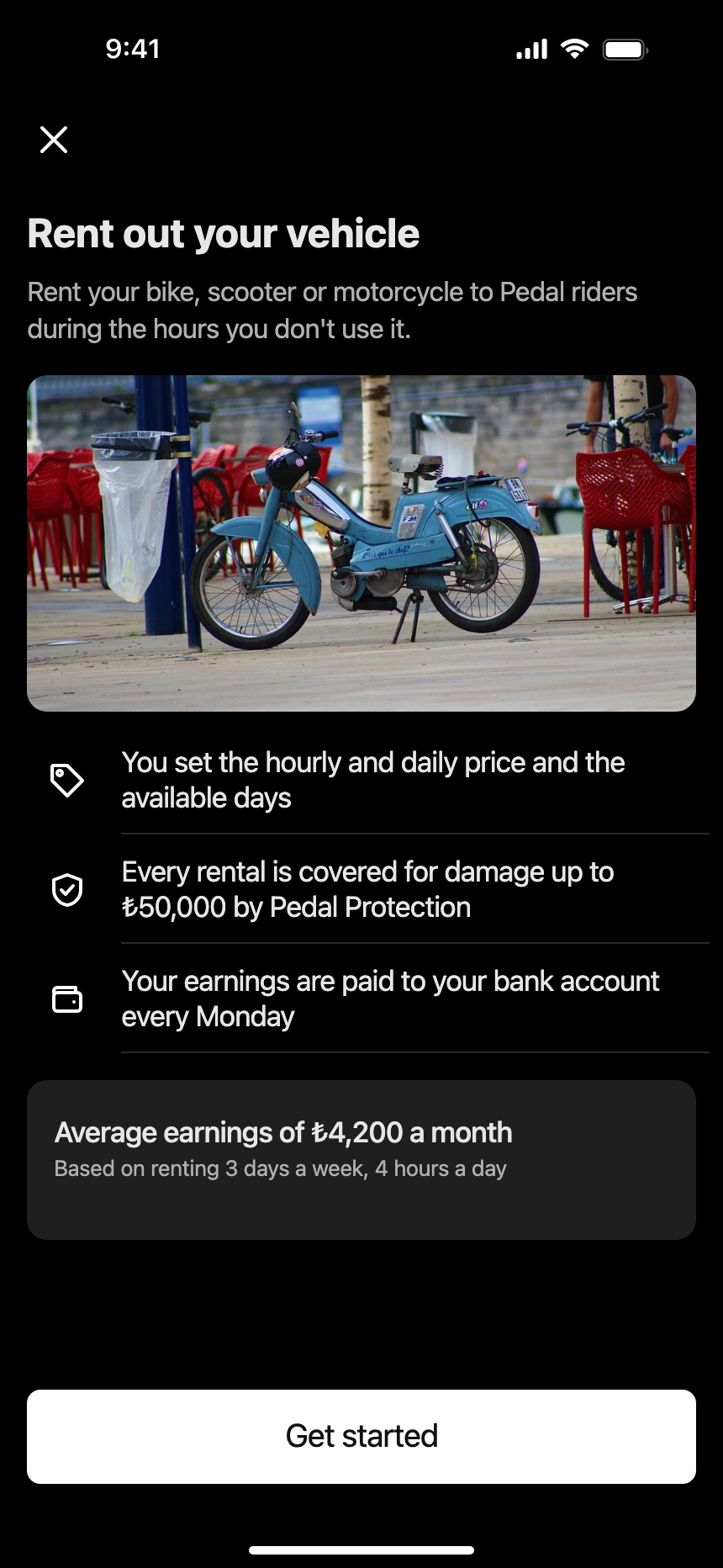 Rent out vehicle (Dark) · iPhone 16 Plus