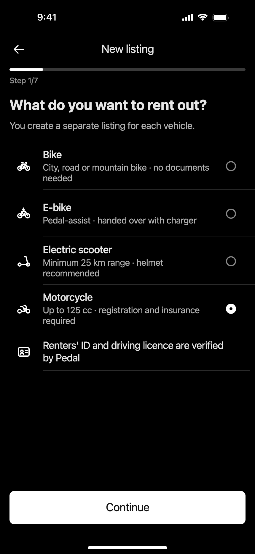 Vehicle type (Dark) · iPhone 16 Plus