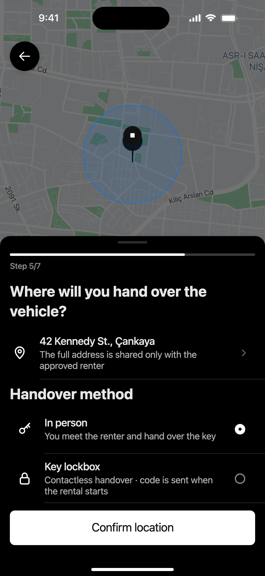Handover point (Dark) · iPhone 16 Plus