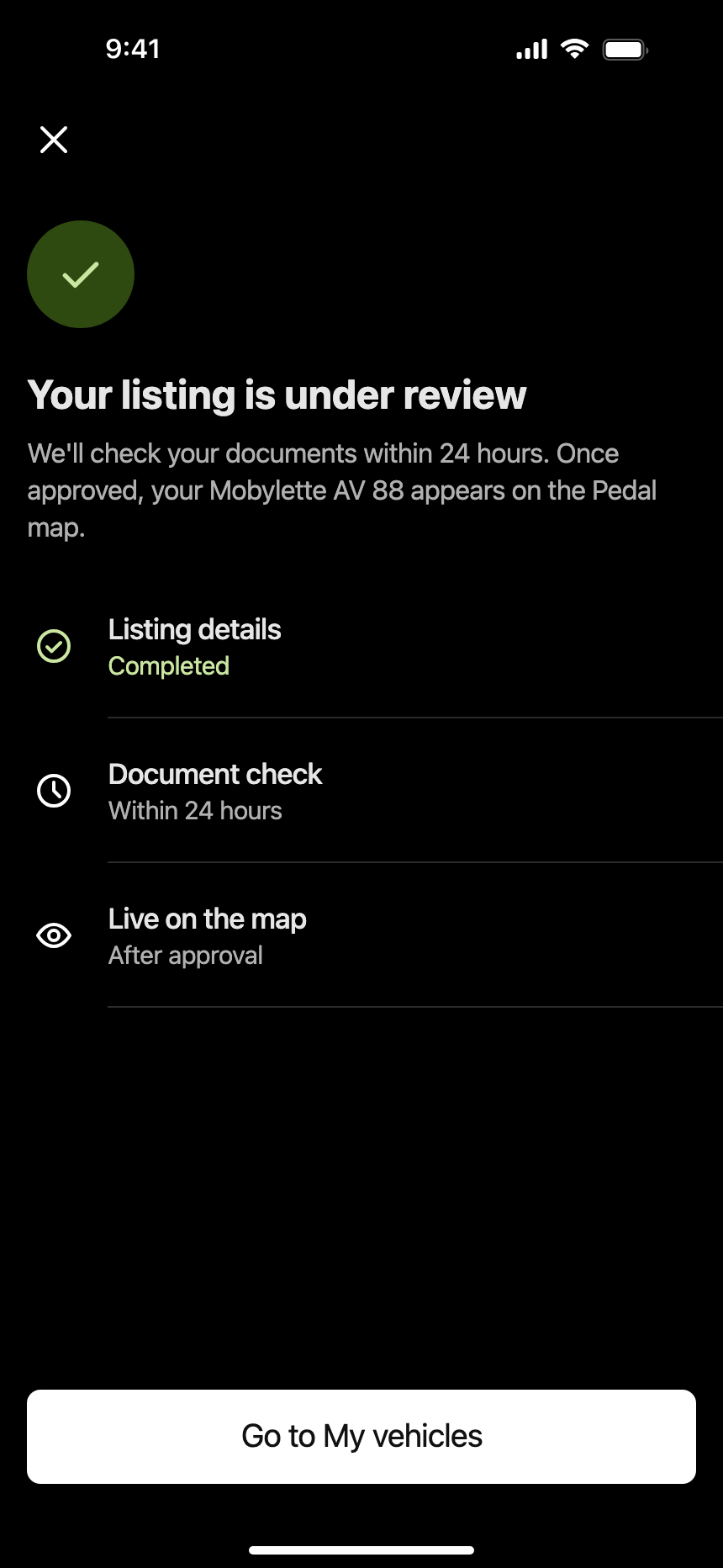 Listing under review (Dark) · iPhone 16 Plus